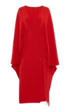 Moda Operandi Valentino Cape-effect Silk Dress