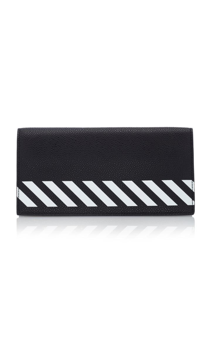 Off-white C/o Virgil Abloh Striped Leather Wallet