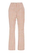 Lein Natasha's Gingham Cropped Cotton-blend Pants
