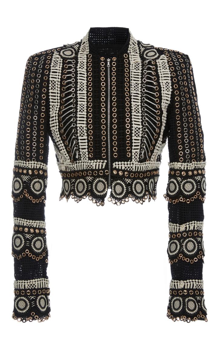 Jonathan Simkhai Gladiator Embellished Crop Jacket