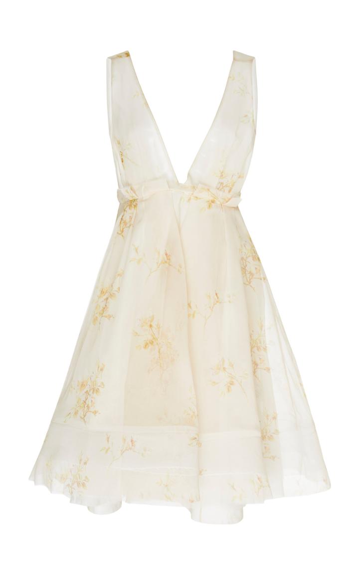 Moda Operandi Brock Collection Floral-printed Layered Silk Mini Dress Size: 0