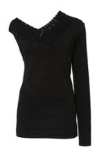Jonathan Simkhai Scallop Asymmetric Knit Top