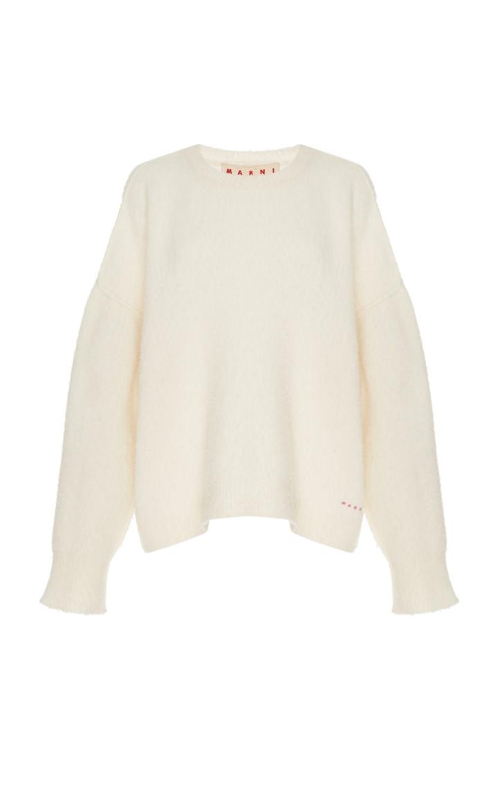 Marni Oversized Wool-blend Crew Neck Sweater
