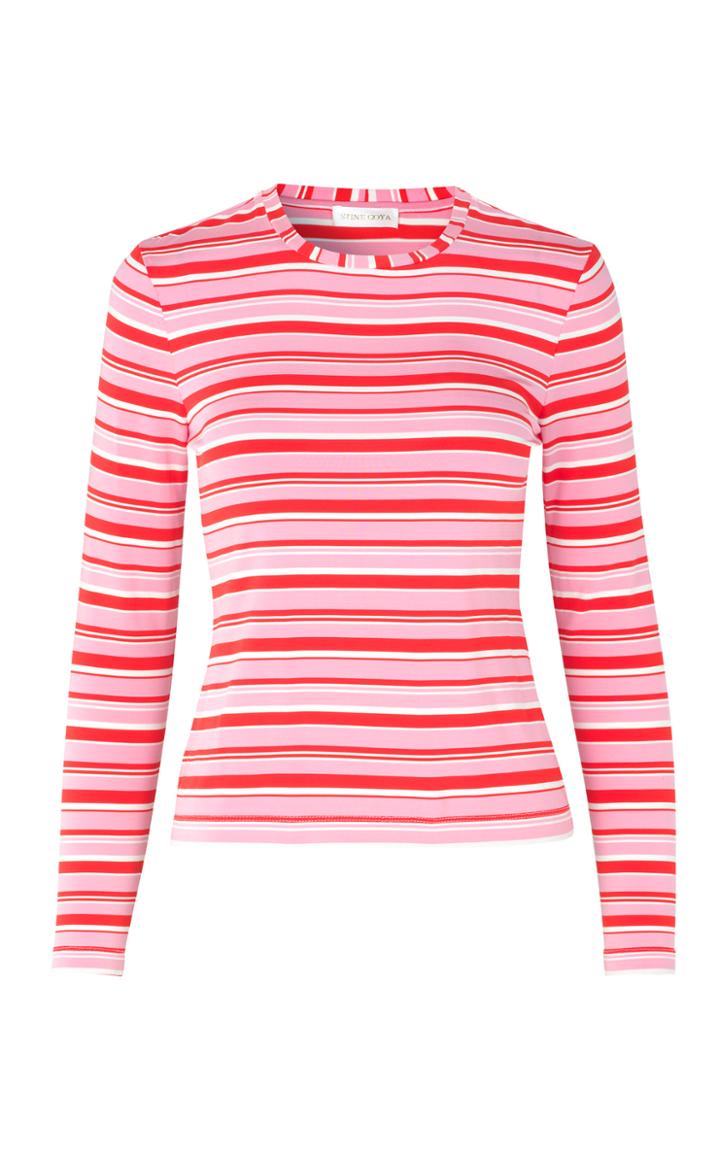 Stine Goya Maya Form Fitting Striped Long Sleeve Top