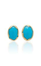 Annette Ferdinandsen Eggs 18k Gold Turquoise Earrings