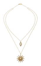 Renee Lewis Antique Diamond Opal And Pearl Sunshine Necklace