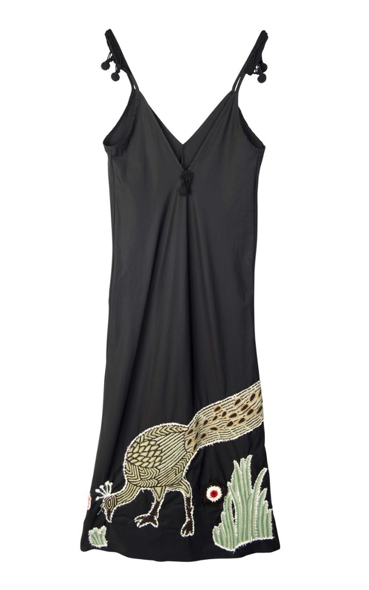 Tuinch Bird Embroidered Cotton Dress