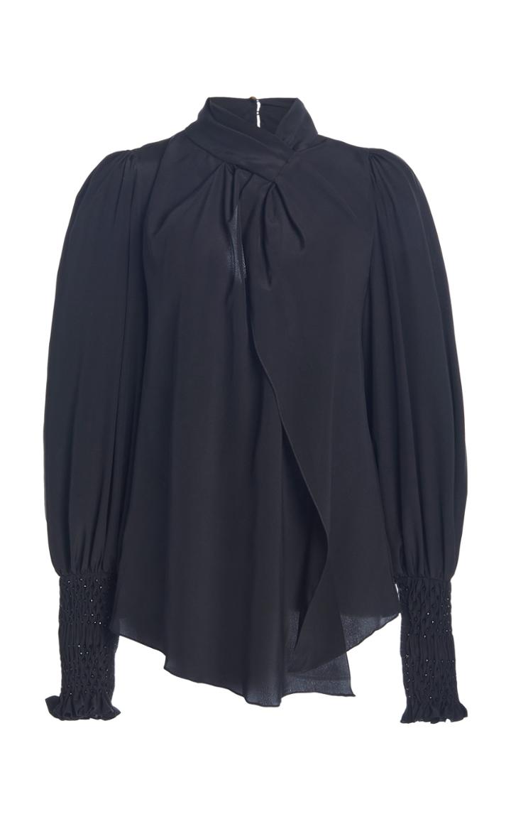 Moda Operandi Johanna Ortiz Patiently Yours Draped Silk Blouse