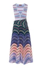 Altuzarra Milkweed Striped Pliss Midi Dress
