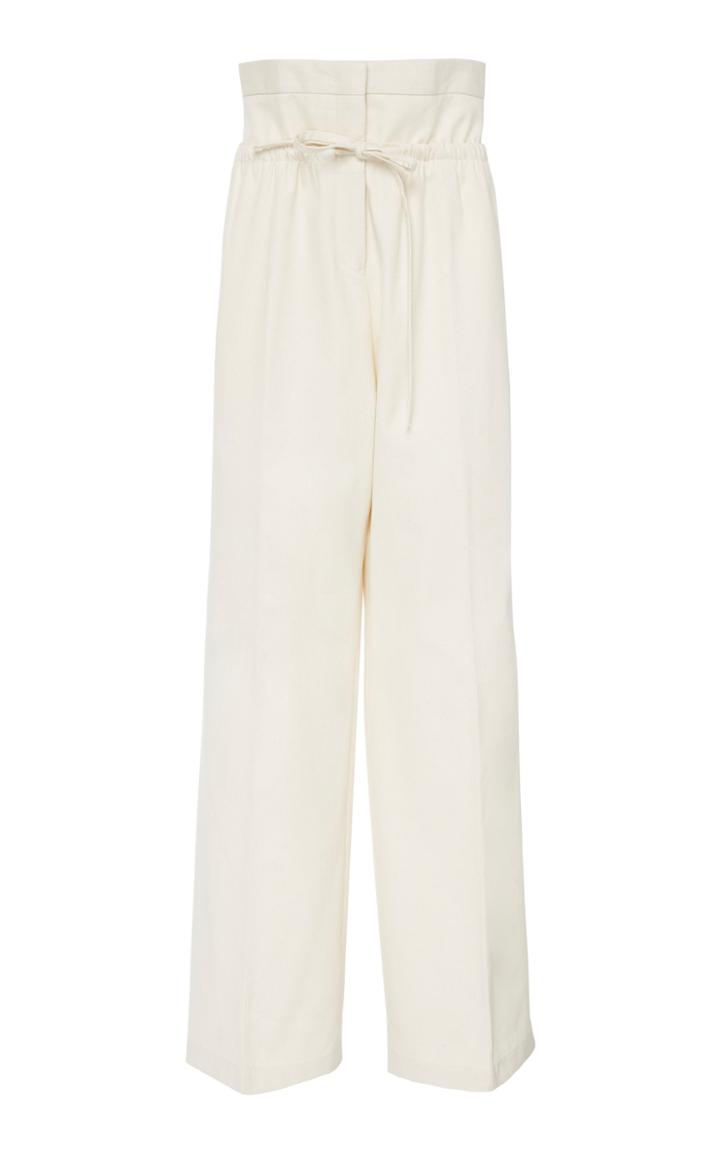 Jil Sander Gable High-waisted Cotton Pants