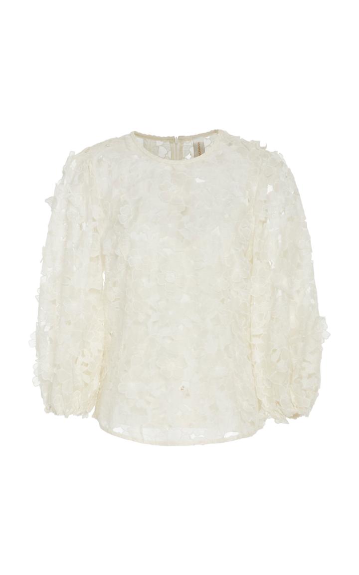 Zimmermann Silk And Linen-blend Fil Coup Blouse