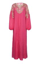 Moda Operandi Alberta Ferretti Ramie Gown With Woven Chest Size: 38