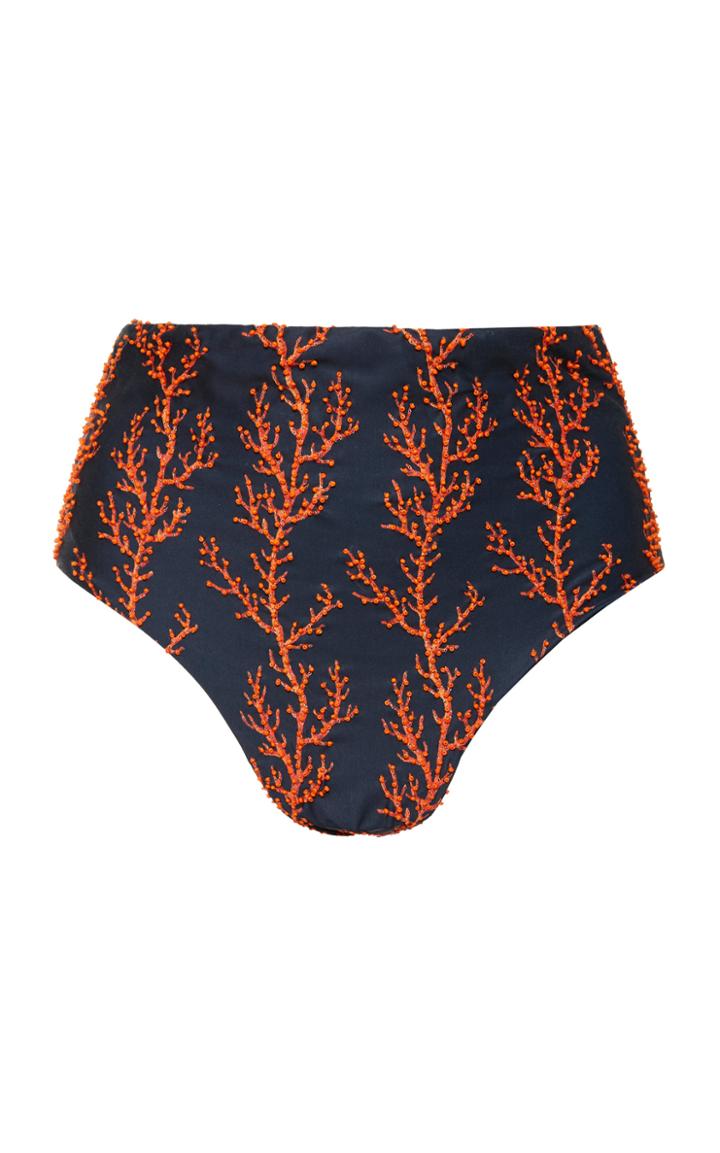 Moda Operandi Agua By Agua Bendita Arrecife Alicia Embroidered Bikini Bottom