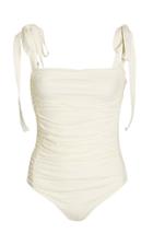 Johanna Ortiz Ecru Good To Great Tie-shoulder Swimsuit