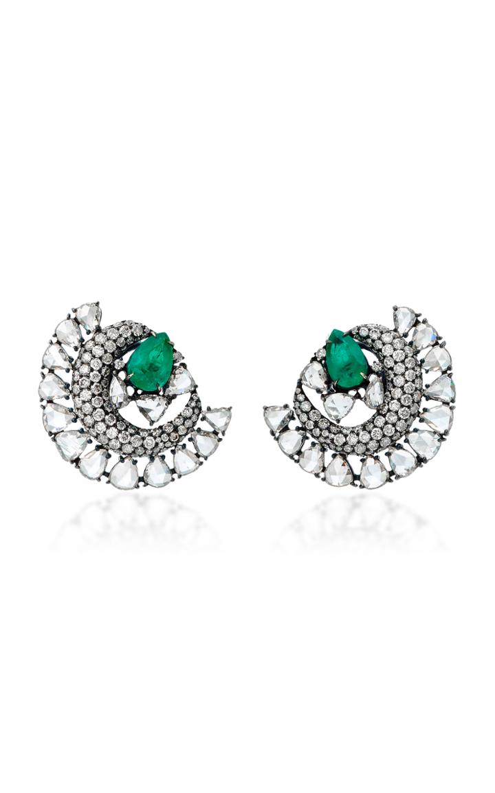 Sutra Emerald Stud Earrings