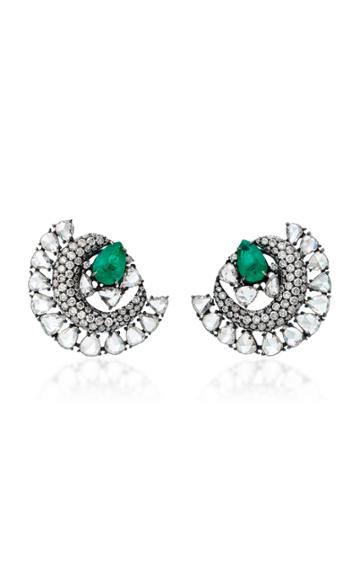 Sutra Emerald Stud Earrings