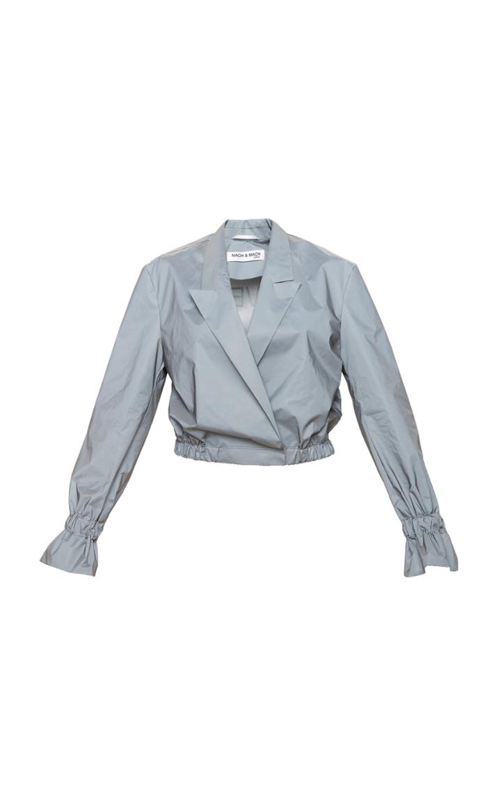 Mach & Mach Cropped Reflective Shell Jacket