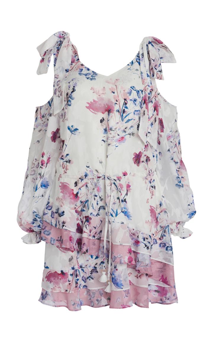 We Are Kindred Alessandra Ruffle Tiered Cold Shoulder Dress