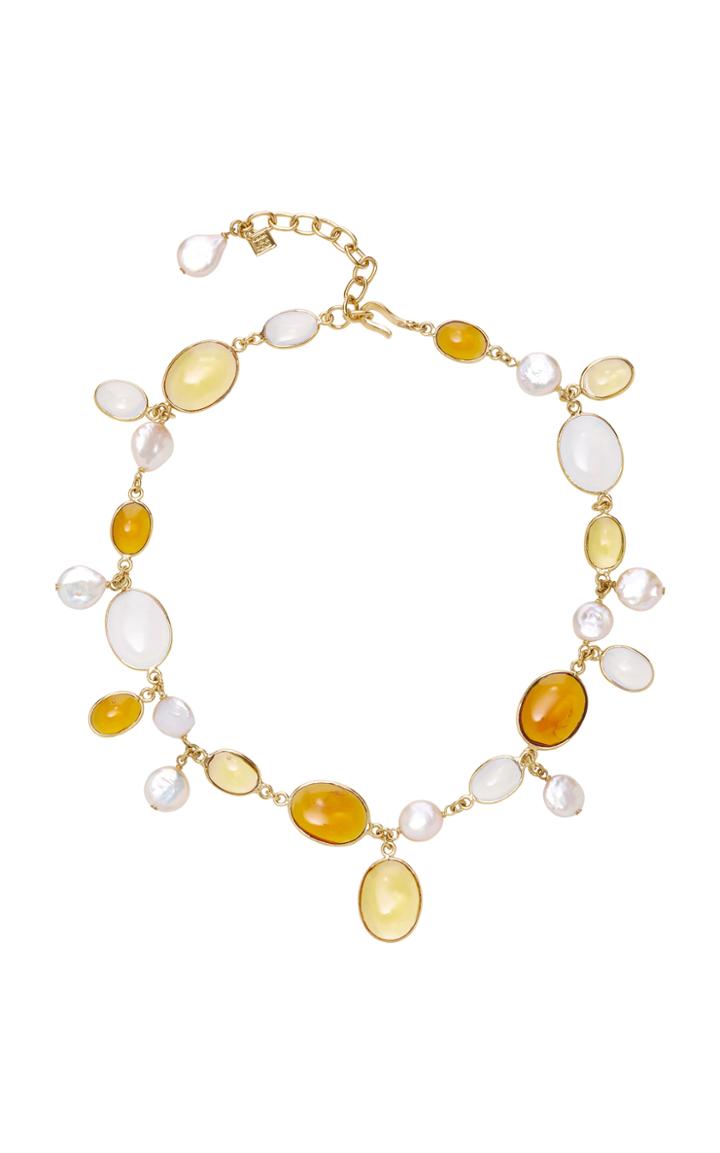 Loulou De La Falaise Short Pebble And Pearl Necklace