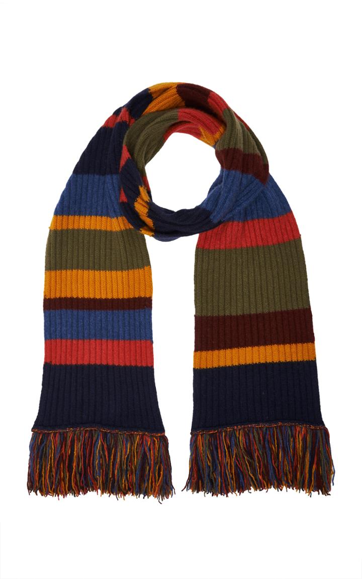 The Elder Statesman Longstocking Fringe-trimmed Cashmere Scarf