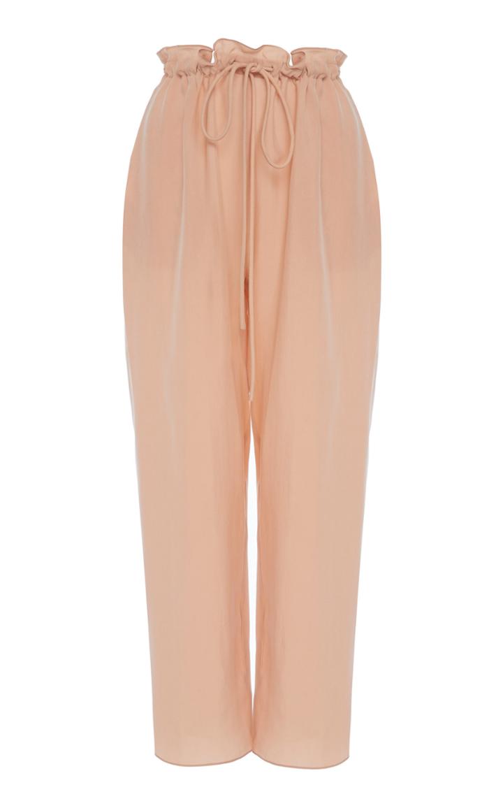 Sally Lapointe Lightweight Cupro Cropped Drawstring Pant