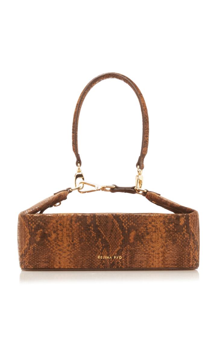 Moda Operandi Rejina Pyo Olivia Snake-effect Leather Top Handle Bag