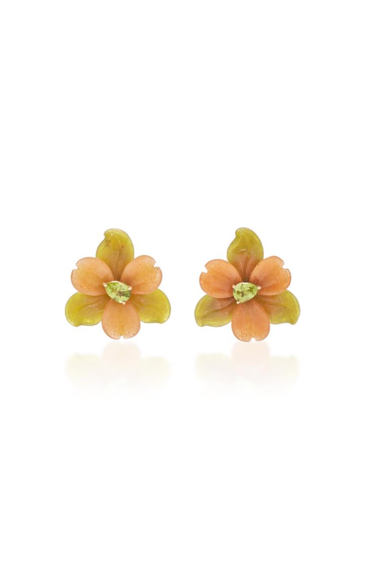 Casa Castro Peridot Orchid Earrings