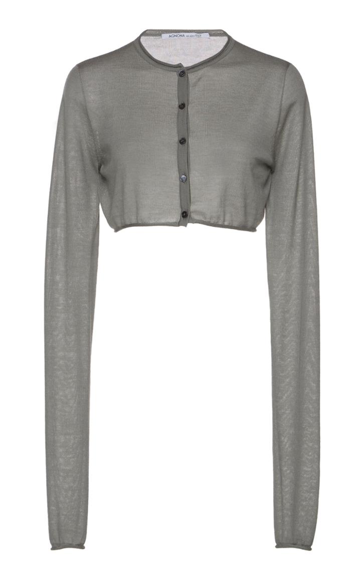 Agnona Cropped Cashmere Cardigan
