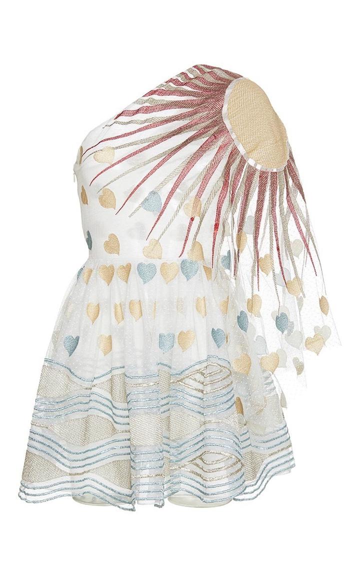 Sandra Mansour La Mer Au Mumure Endormeur Lace Embroidered Mini Dress
