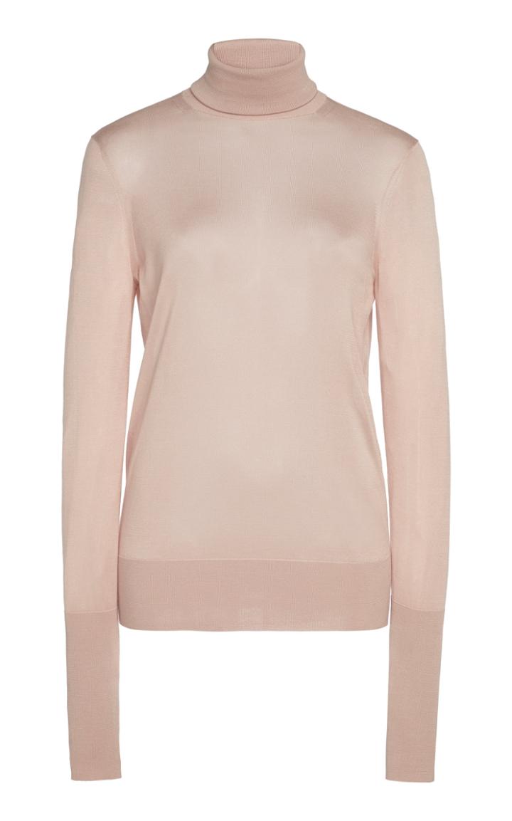 Moda Operandi Victoria Beckham Silk Turtleneck Top Size: L