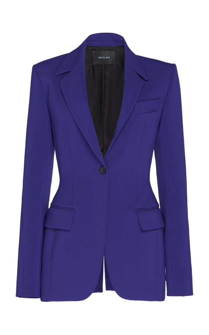 Moda Operandi Mugler Scuba Single-breasted Blazer Size: 34