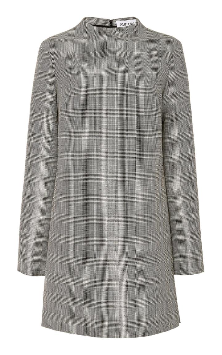 Partow Harlan Wool Check Dress