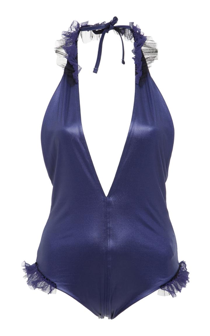 Mor Noir Silky Wings Maillot Swimsuit