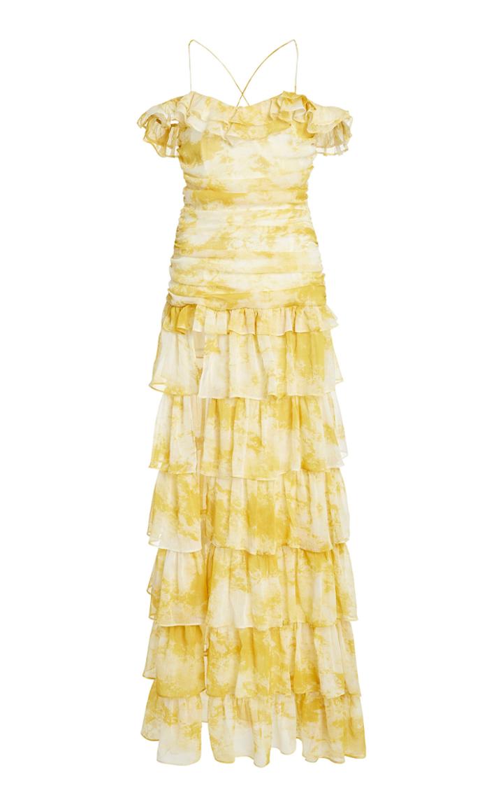 Atoir Back To Love Tiered Ruffle Chiffon Dress