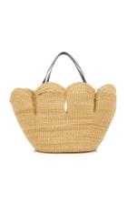 Ins Bressand Leather-trimmed Straw Tote