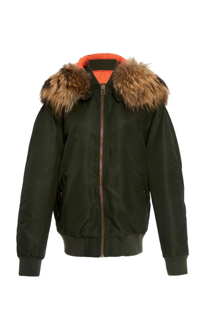 Mr & Mrs Italy Fur-trimmed Bomber Jacket
