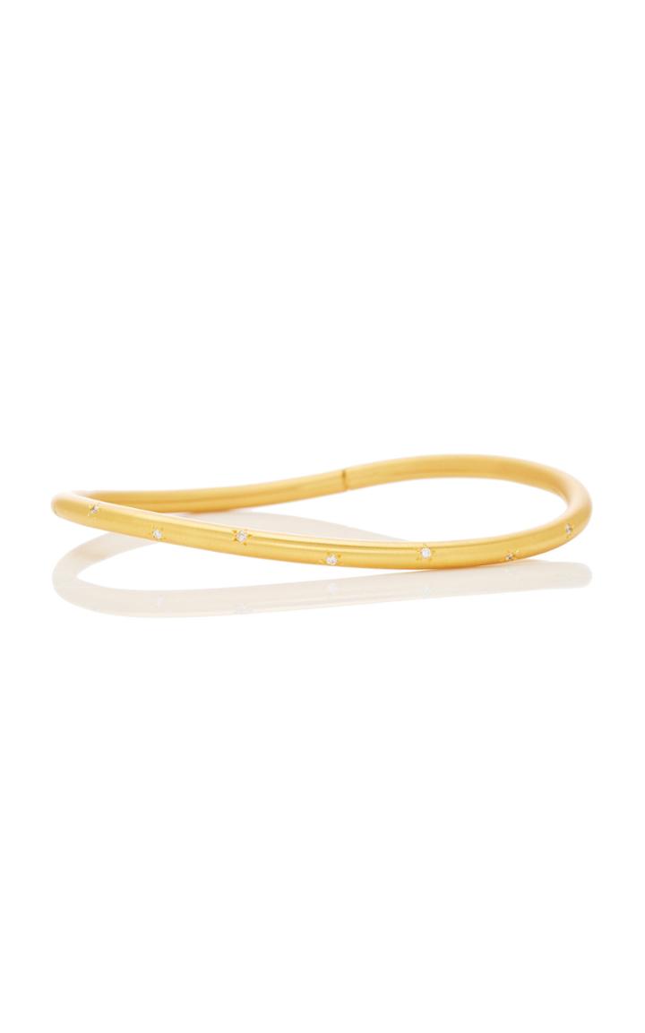 Marie-hlne De Taillac Diamond Small Oval Bangle With Fastening