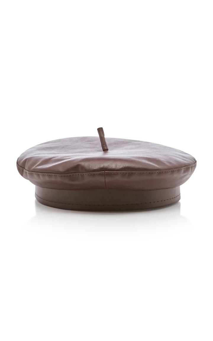 Ruslan Baginskiy Hats Leather Beret Size: M