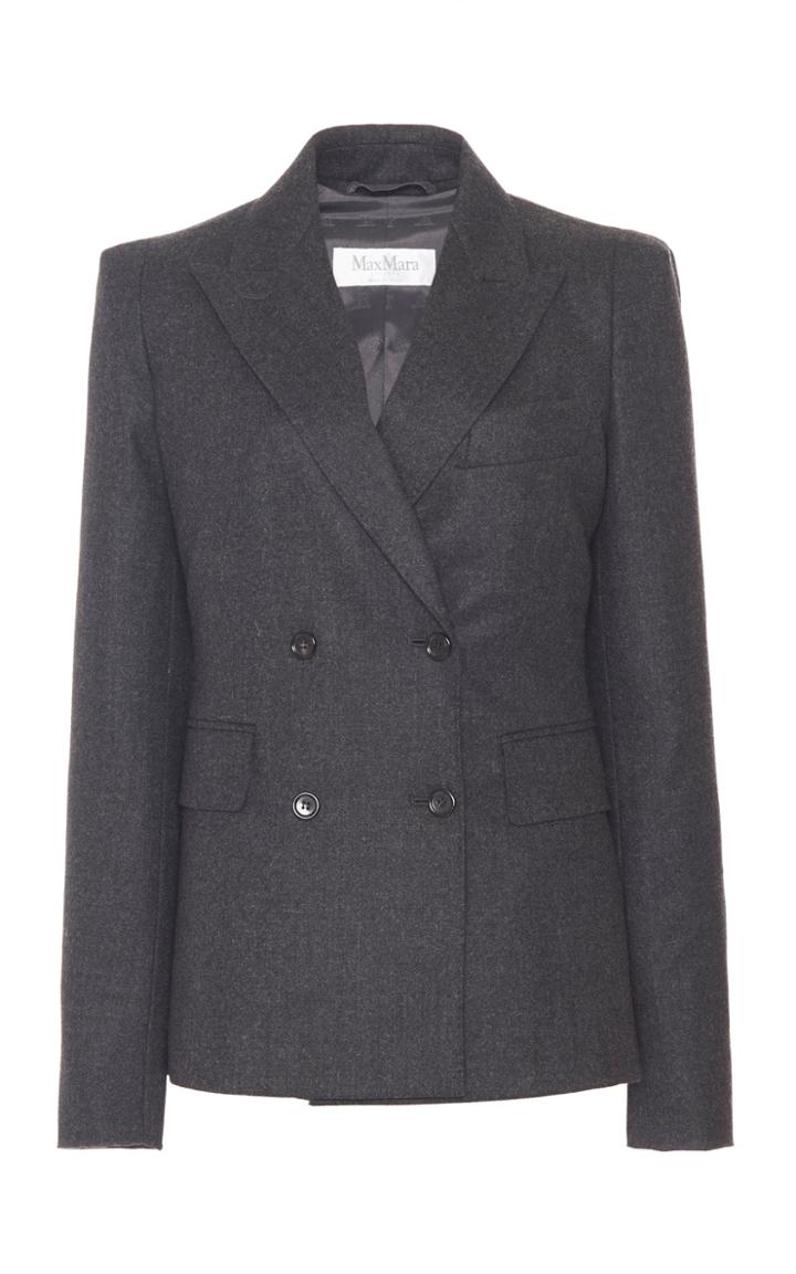 Moda Operandi Max Mara Oblio Wool Double-breasted Blazer