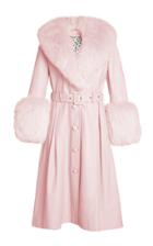 Moda Operandi Saks Potts Foxy Fur-trimmed Belted Leather Coat