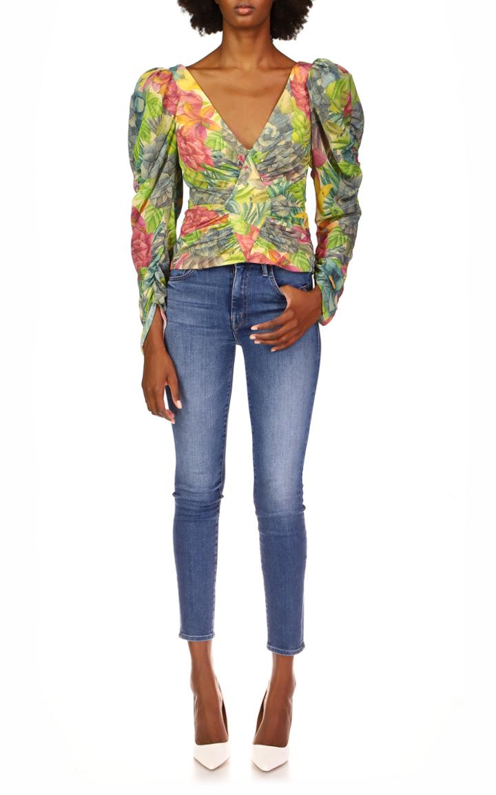 Moda Operandi Amur Jerre Printed Silk-chiffon Blouse