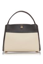 Valextra Brera Small Two-tone Leather Top Handle Bag