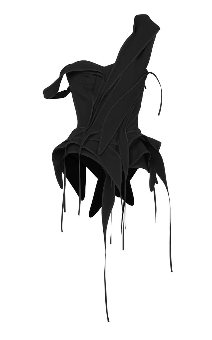 Maticevski Indulge Off-the-shoulder Asymmetric Cady Top