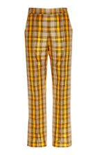 Moda Operandi Rosie Assoulin Plaid Silk-blend High-waisted Straight-leg Pants Size: