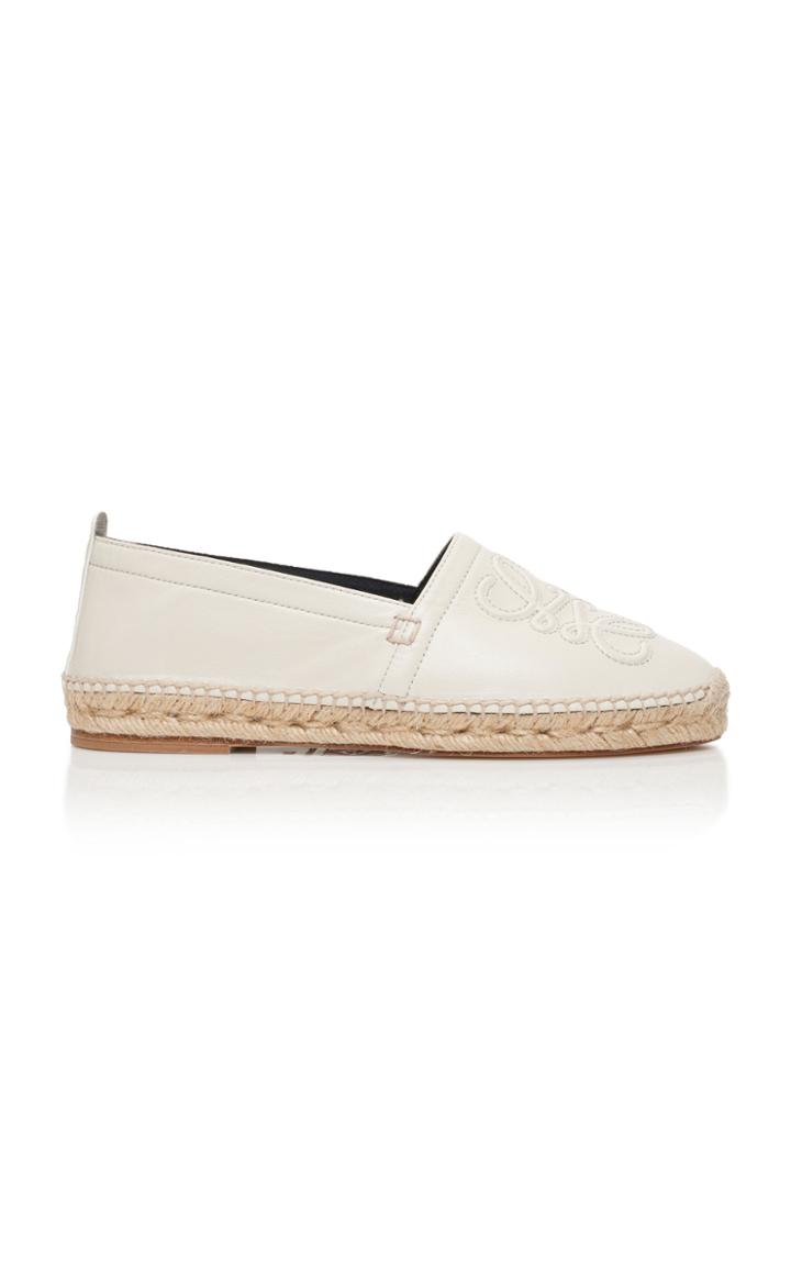 Loewe Anagram Leather Espadrilles