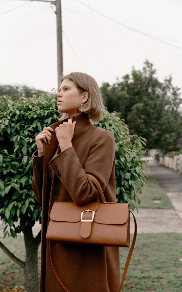 Rylan Cognac Large Satchel