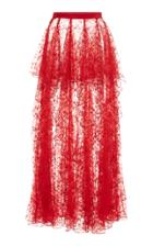 Rodarte Vertical Ruffle Tulle Skirt