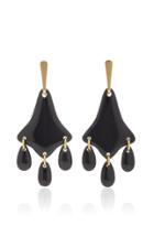 Moda Operandi Lisa Eisner Wyoming Black Jade Three Directions Earrings