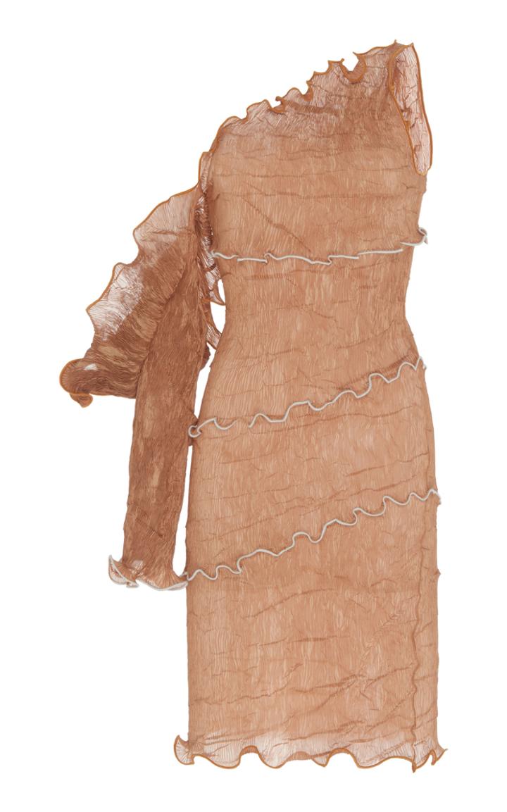 Moda Operandi Peet Dullaert Pleated Cold-shoulder Chiffon Dress Size: 32