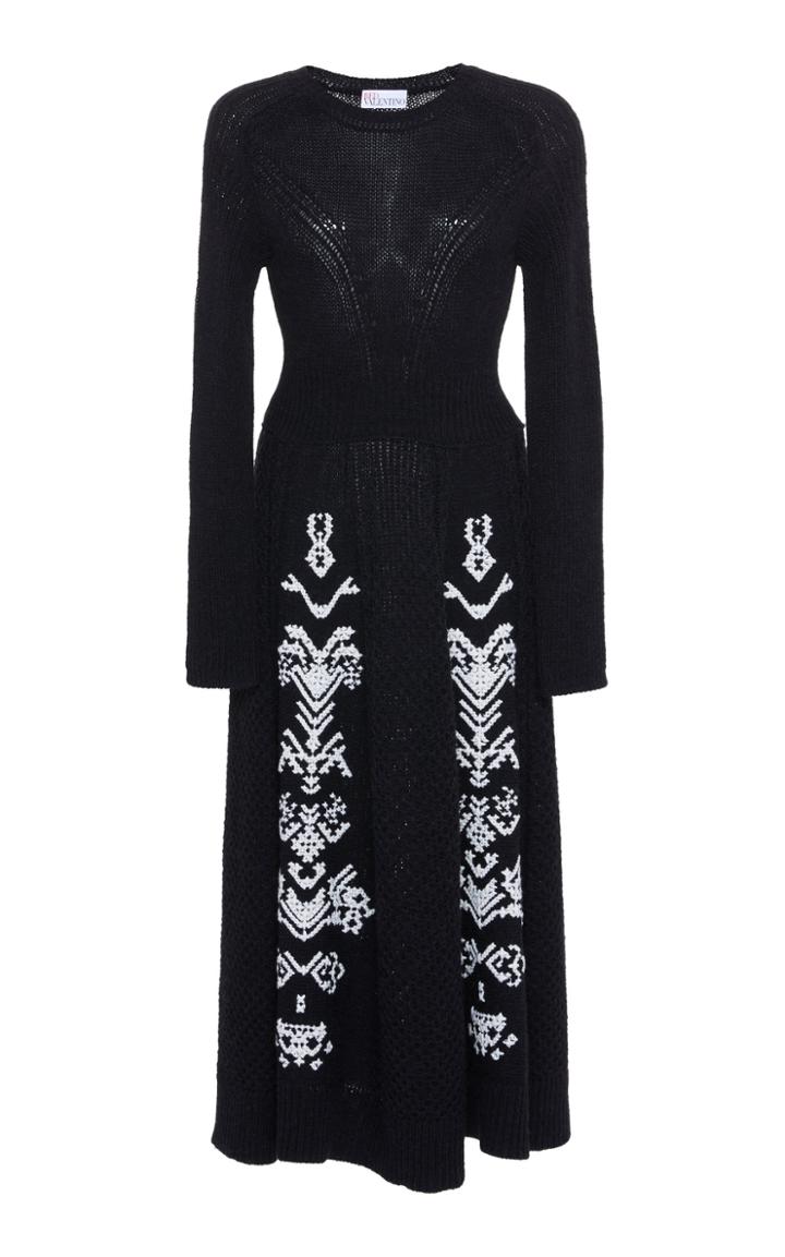 Red Valentino Knit Midi Dress